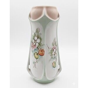 Antique Art Nouveau Floral Vase • Wehinger & Co. Austrian Porcelain